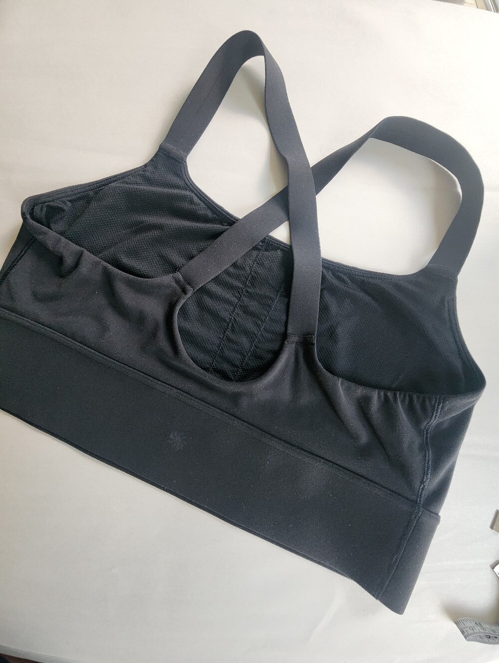 Athleta Longline Warrior Cross Back Sports Bra Black Size XL - Picture 8 of 15